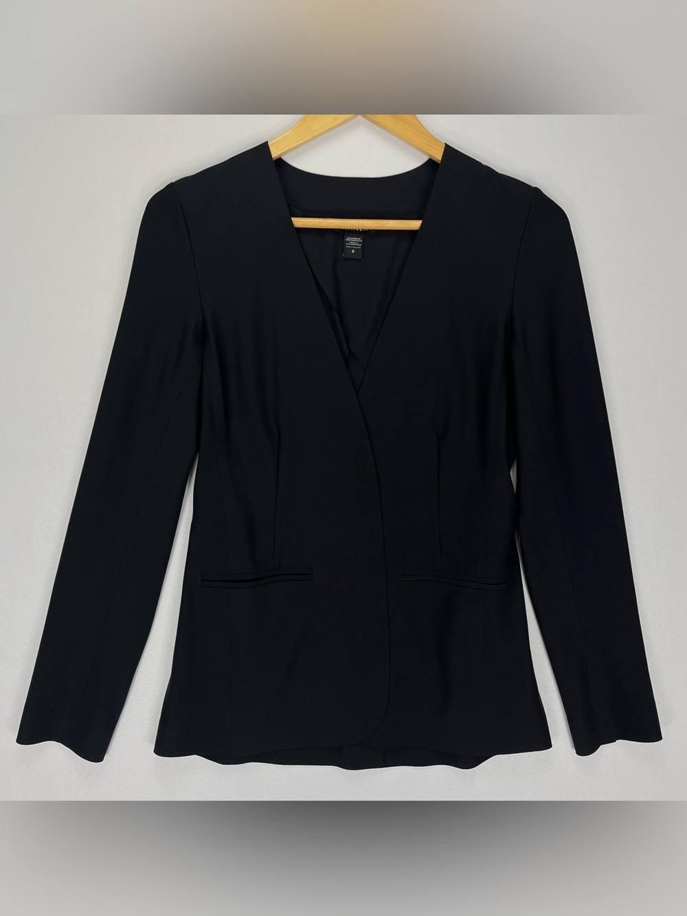 Athleta Women’s Avenue Blazer Jacket Black Size 0 Snap Close, Pockets